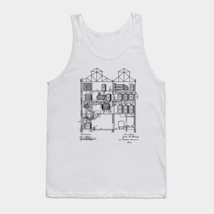 Malt Liquors Production Vintage Patent Hand Drawing Tank Top